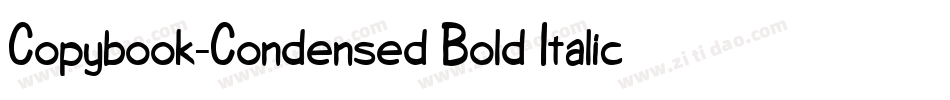 Copybook-Condensed Bold Italic字体转换